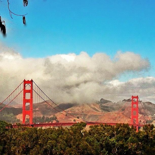 Golden Gate Bridge Photograph - Golden Gate Beneath The Clouds by Karen Winokan