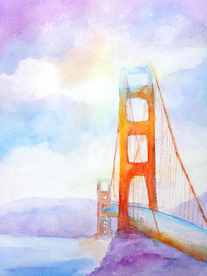 Golden Gate Bridge 2 Painting by Carlin Blahnik CarlinArtWatercolor
