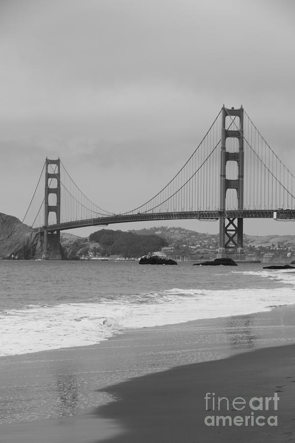 Golden Gate Bridge And Beach Photograph by Christiane Schulze Art And Photography
