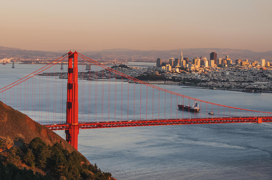 Golden Gate Bridge and San Francisco 1 Photograph by Lee Kirchhevel
