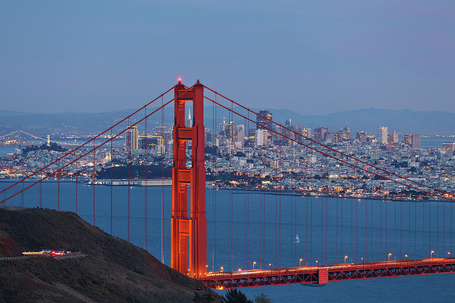 Golden Gate Bridge And San Francisco Photograph by Uschools