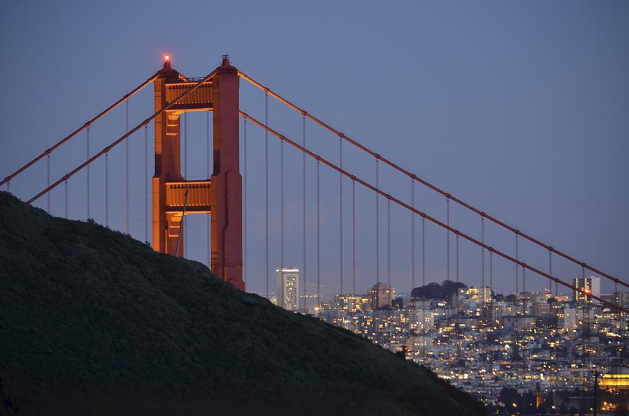 Golden Gate Bridge at Dusk Photograph by Alex King