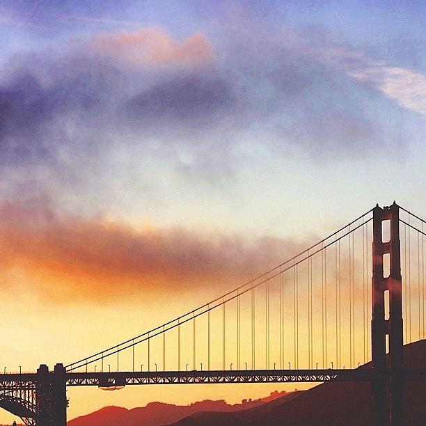 Sunset Photograph - Golden Gate Bridge At Sunset by Cristi Bastian