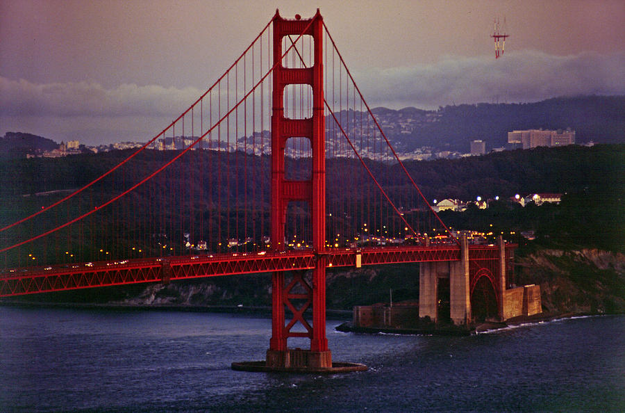 Golden Gate Bridge at twilight Photograph by Rod Jones