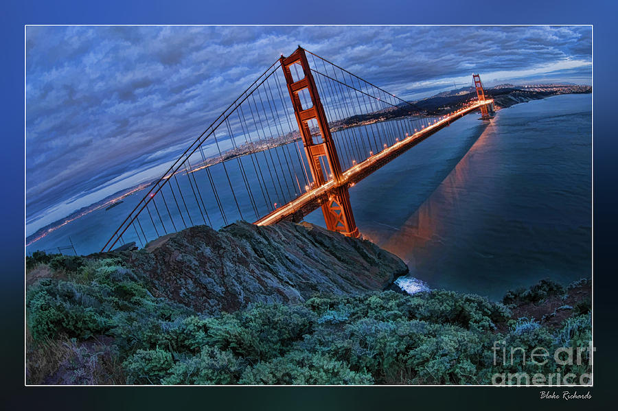 Golden Gate Bridge Blue Clouds Photograph by Blake Richards