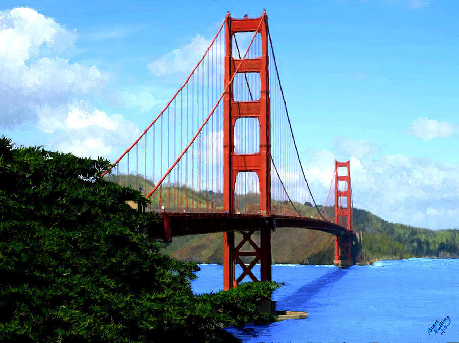Golden Gate Bridge Painting by Bruce Nutting