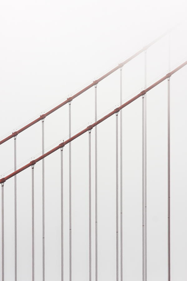 Golden Gate Bridge Cable Fog Photograph by Chuckschugphotography