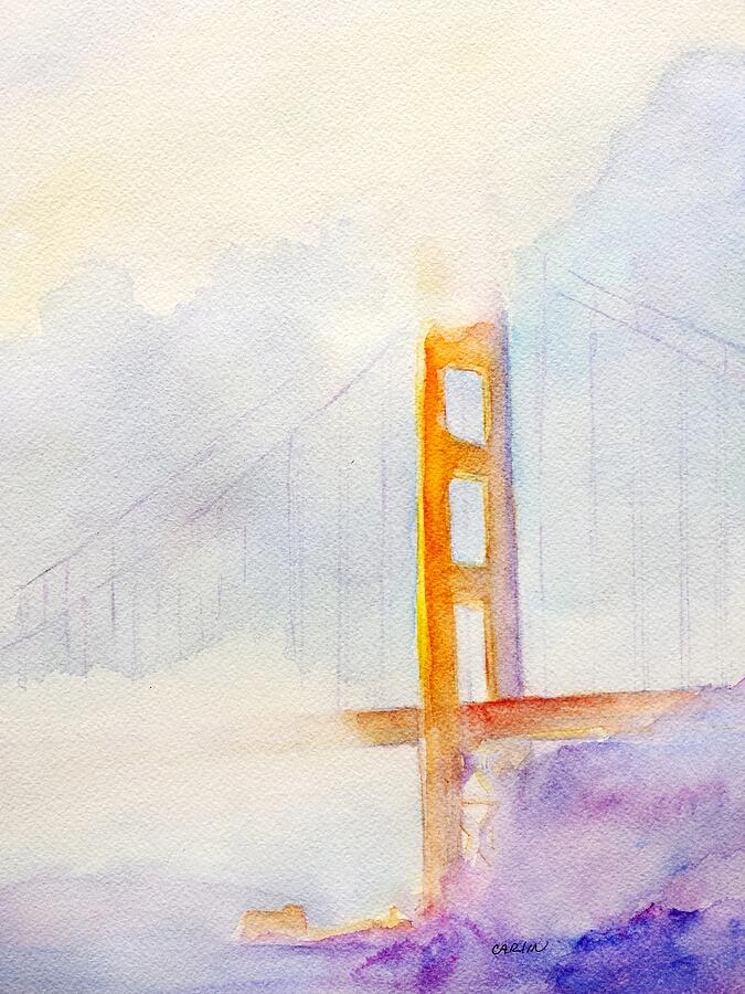 Golden Gate Bridge Painting - Golden Gate Bridge by Carlin Blahnik CarlinArtWatercolor