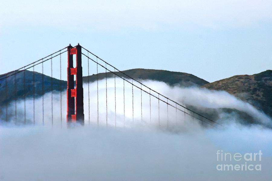 Golden Gate Bridge Photograph - Golden Gate Bridge Clouds by Tap On Photo
