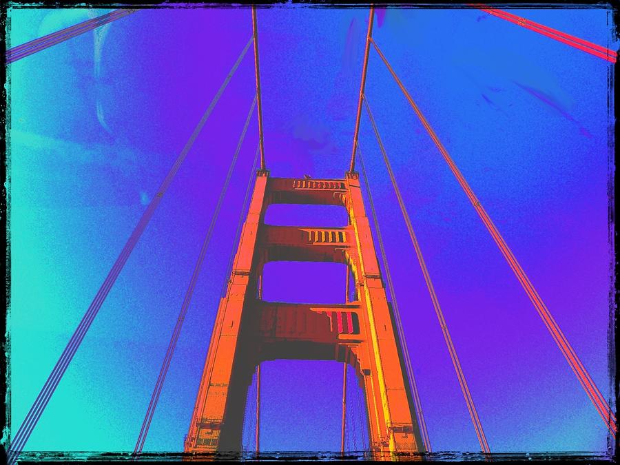 Golden Gate Bridge Photograph - Golden Gate Bridge color by Eugene Evon
