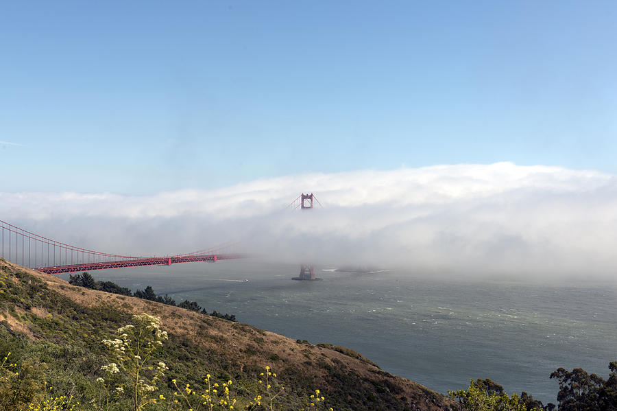 Golden Gate Bridge Emerging from the Fog Photograph by Carol M Highsmith
