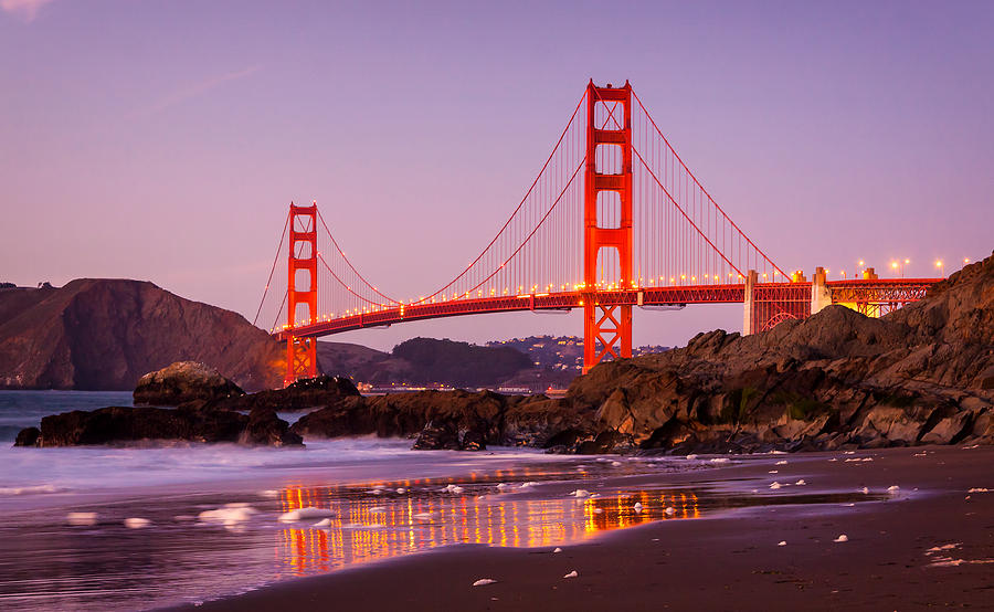 Golden Gate Bridge Photograph - Golden Gate Bridge from Baker Beach by Alexis Birkill