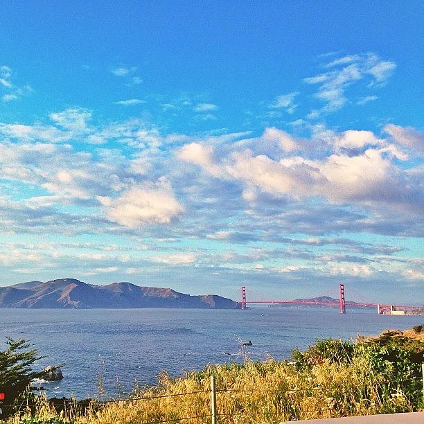 Nature Photograph - Golden Gate Bridge From Lands End by Karen Winokan