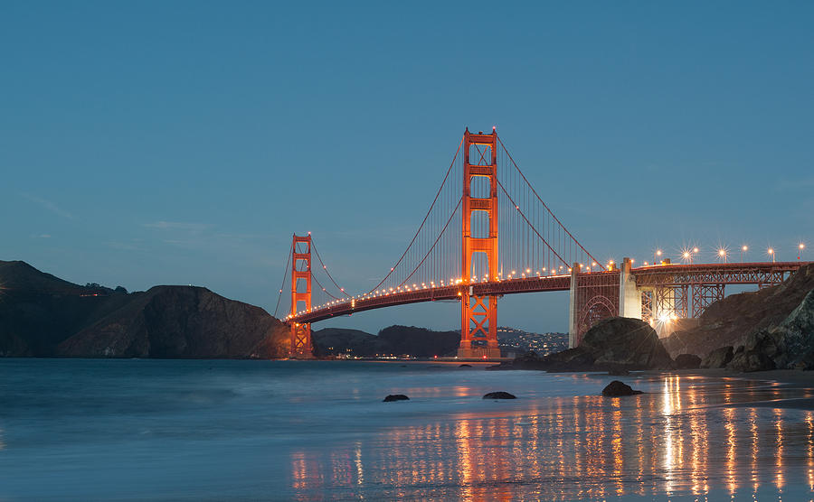 Golden Gate Bridge In Evening Photograph by Catherine Lau