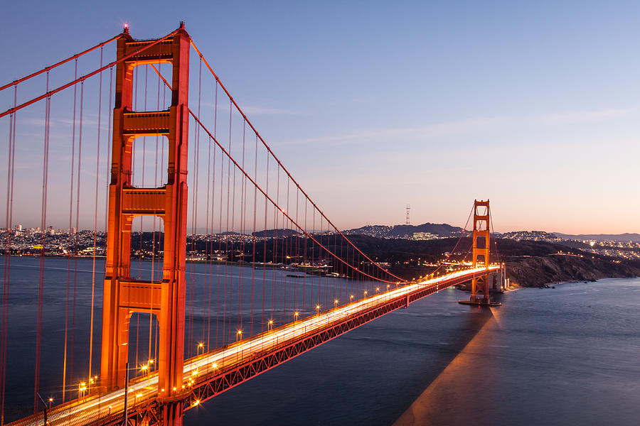 Golden gate bridge in sunset Photograph by David Persson - Fine Art America