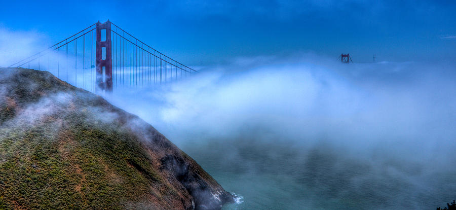 Golden Gate Bridge in the Fog Photograph by Jonny D