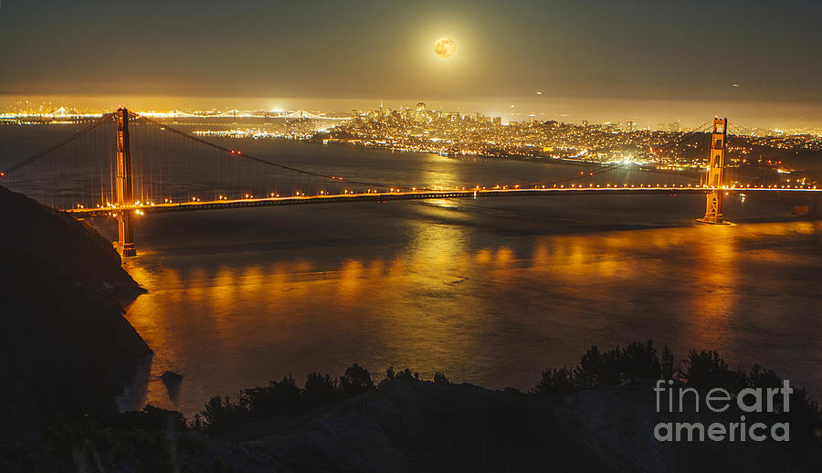 Golden Gate Bridge Photograph - Golden Gate Bridge  by Kenny  Noddin