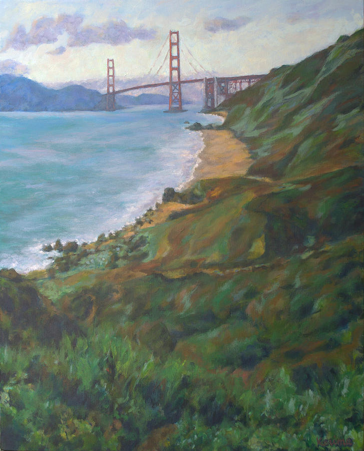 Golden Gate Bridge Painting by Kerima Swain