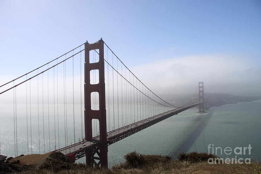 Golden Gate Bridge On A Foggy Morning Photograph by Christiane Schulze Art And Photography