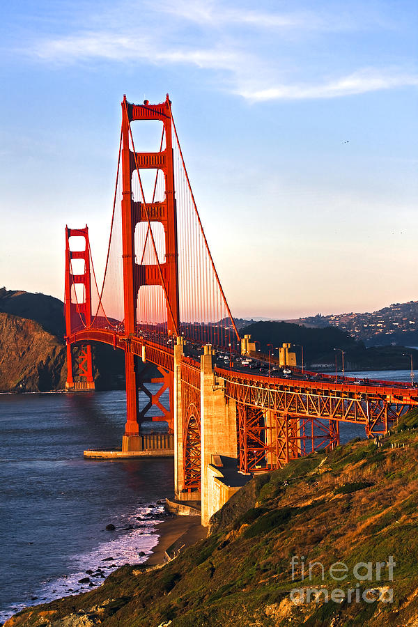Golden Gate Bridge Photograph - Golden Gate Bridge - Lookin North of the Bay by Paul Madura