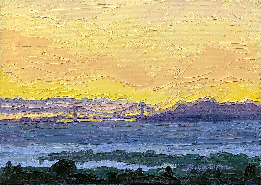 Golden Gate Bridge Painting - Golden Gate Bridge by Shalece Elynne