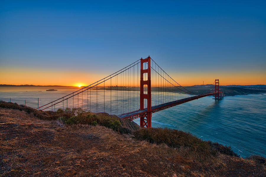 Golden Gate Bridge Sunrise Photograph by Mark Whitt