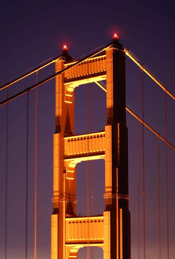 Golden Gate Bridge Tower Photograph by Daniel Woodrum