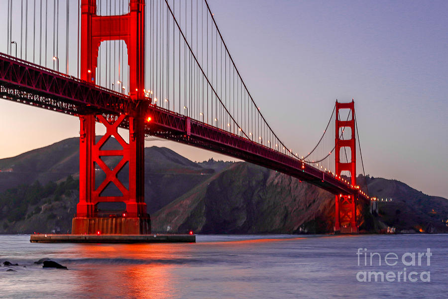 Golden Gate Bridge Twilight San Francisco Photograph by DJ Laughlin