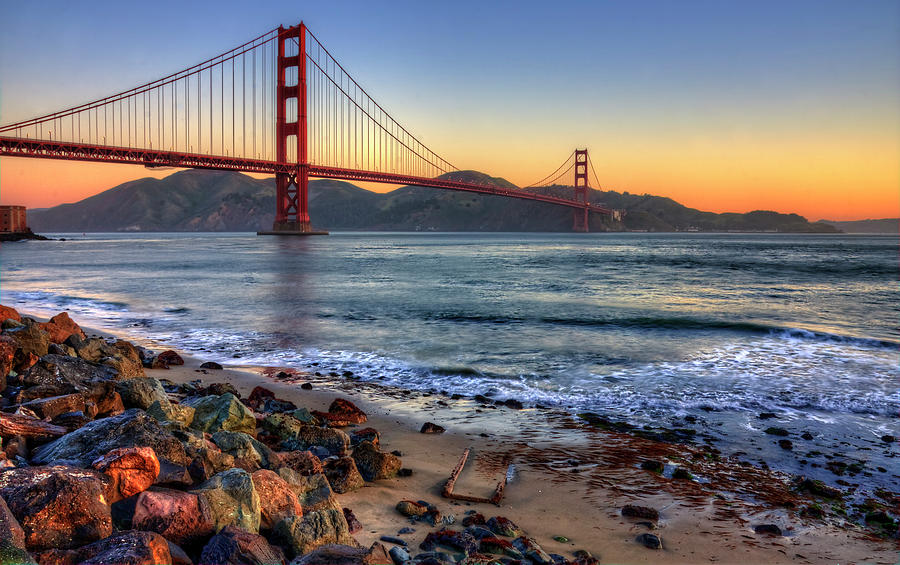 Golden Gate By Shore Photograph by Michael Lawenko Dela Paz