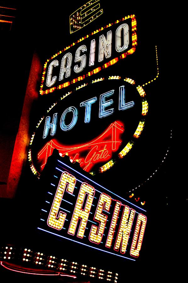 Las Vegas Photograph - Golden Gate Casino by Benjamin Yeager