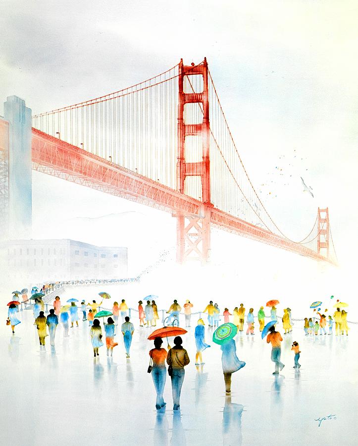Golden Gate Celebration Painting by John YATO