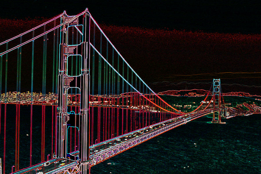 Golden Gate Fantasy Photograph By Carl Purcell - Fine Art America