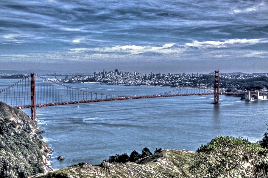 Golden Gate from Marin Headlands Photograph by SC Heffner