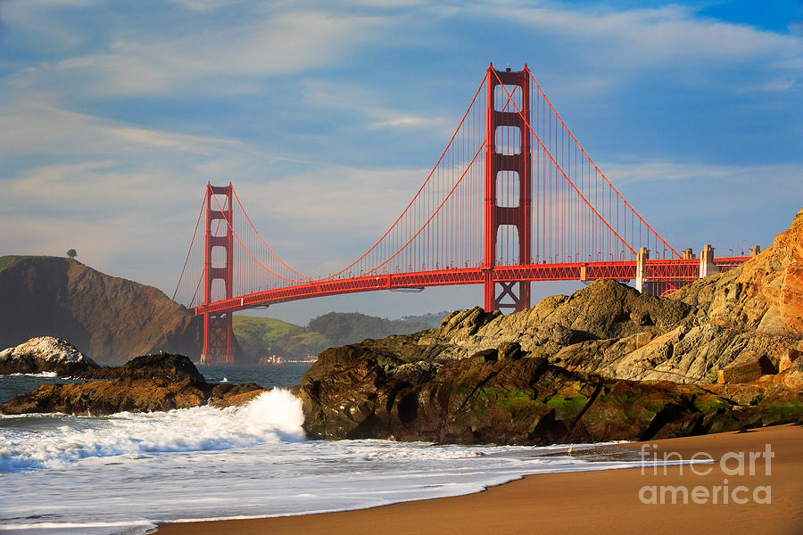 Golden Gate from the Beach Photograph by Inge Johnsson
