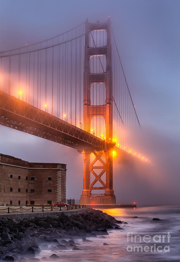 Golden Gate in Fog Photograph by Jerry Fornarotto