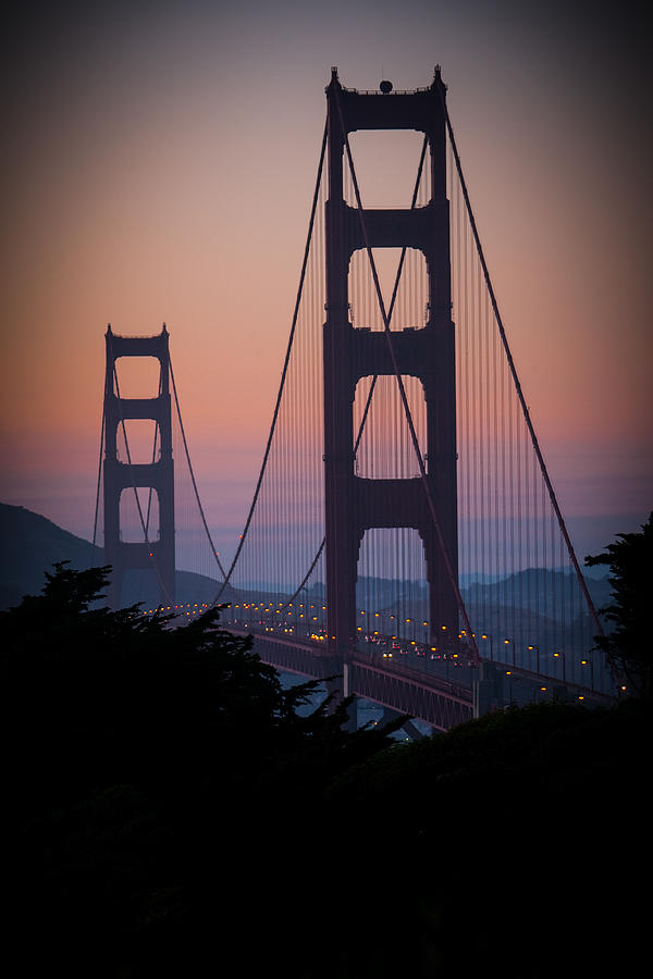 Golden Gate In Orange Light Photograph by Ralf Kaiser