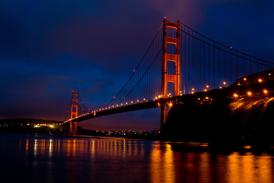 Golden Gate just before Sunrise Photograph by John McGraw