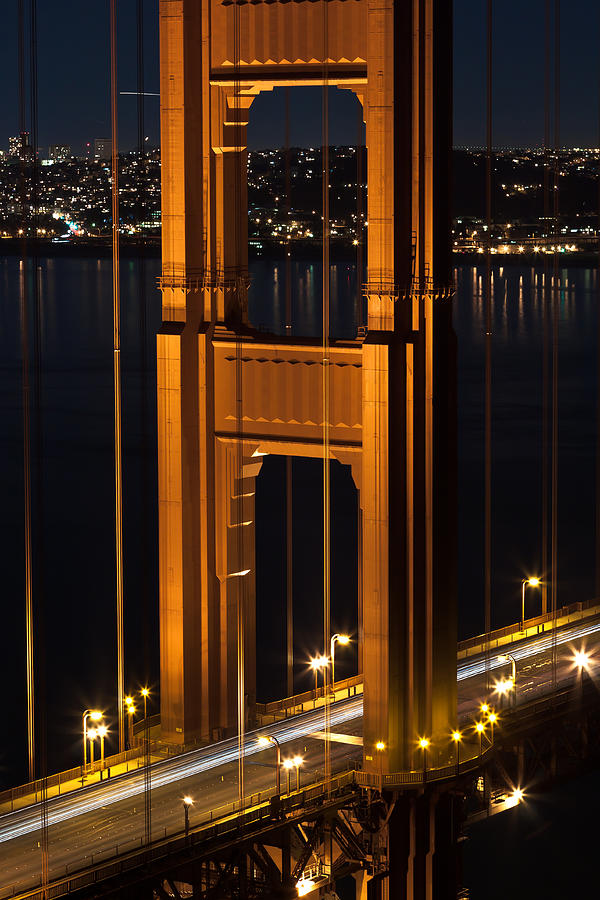 Architecture Photograph - Golden Gate North Tower by Mike Lee