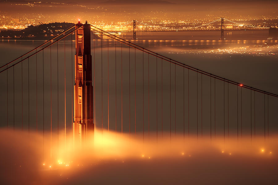 Oakland Photograph - San Francisco - Golden Gate Bridge by Francesco Emanuele Carucci