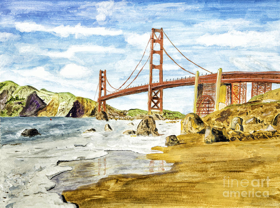 Golden Gate Painting Painting by Timothy Hacker