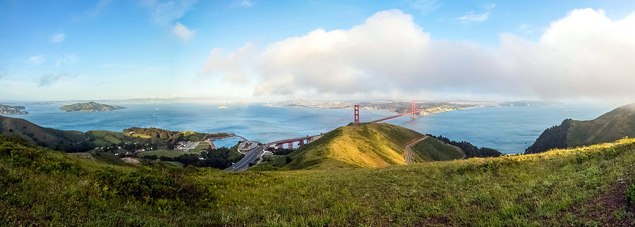Golden Gate Panorama Photograph by Mike Ronnebeck