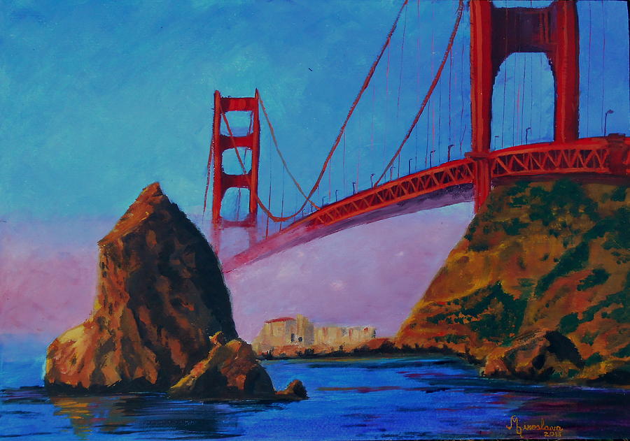 Golden Gate Painting by Silvana Miroslava Albano