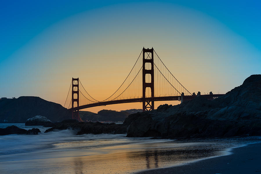 Bridge Photograph - Golden Gate Sunrise by Steve Gadomski