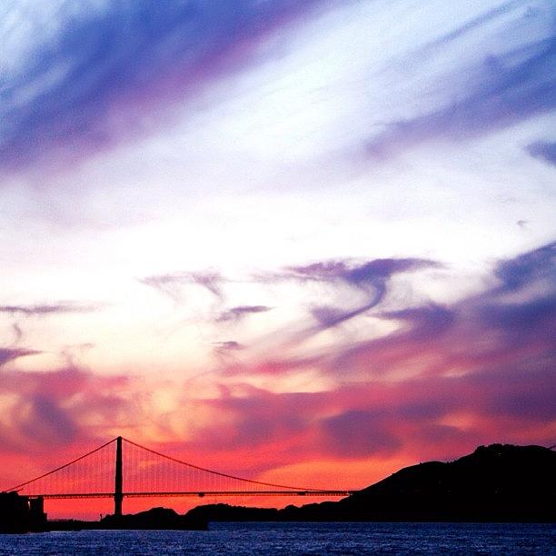 Sunset Photograph - Golden Gate Sunset by Cristi Bastian