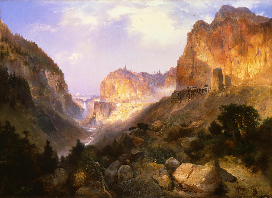Golden Gate Yellowstone National Park Painting by Thomas Moran