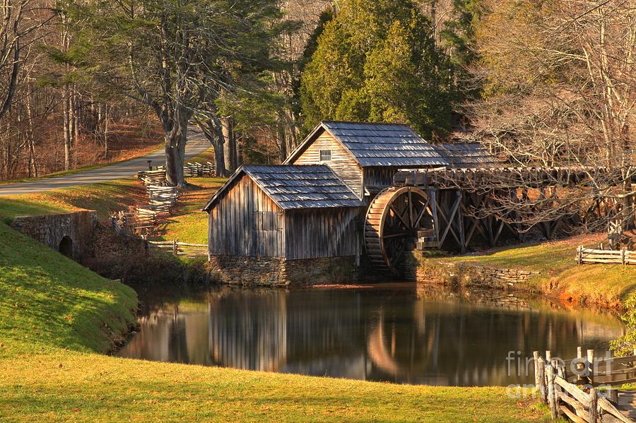 Golden Glow At Mabry Mill Photograph by Adam Jewell