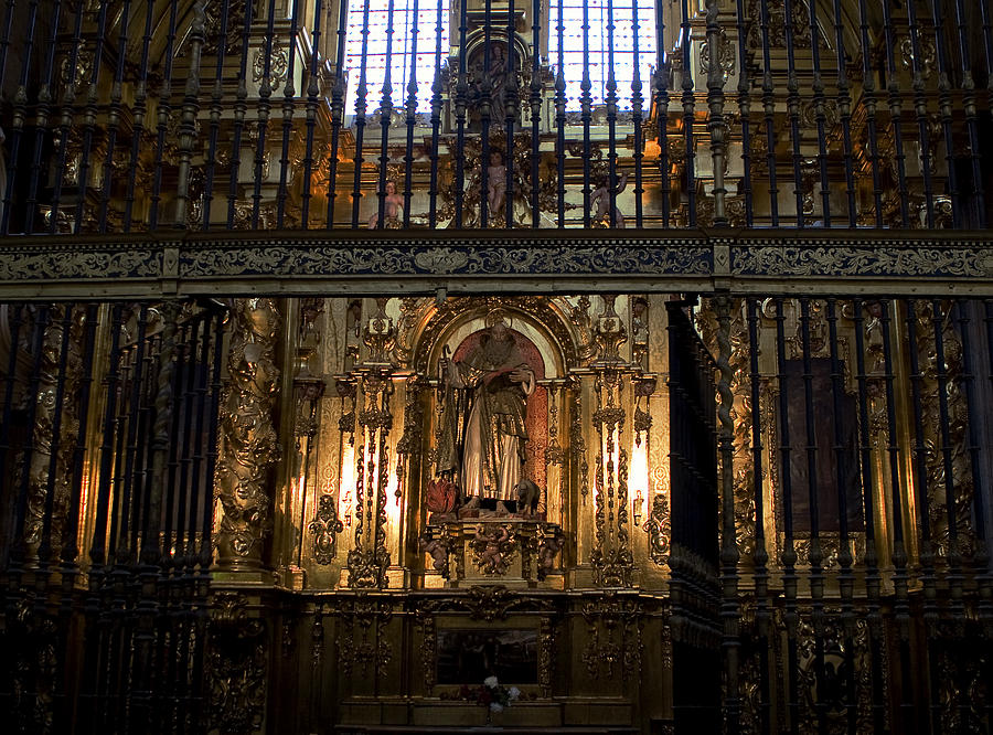 Golden Grills Of Segovia Cathedral Photograph by Lorraine Devon Wilke