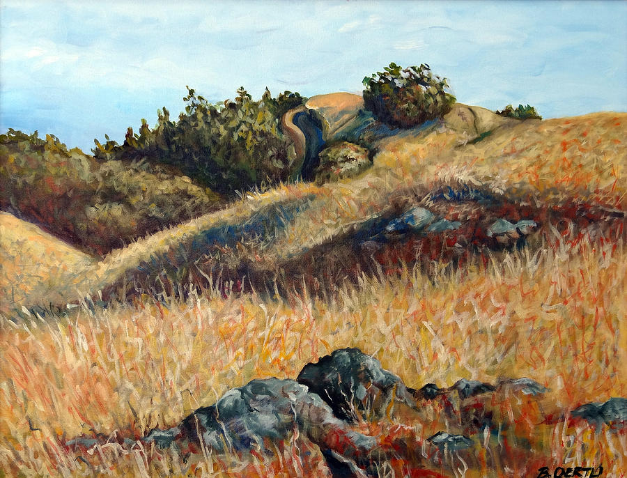 Golden Hills Painting by Barbara Oertli