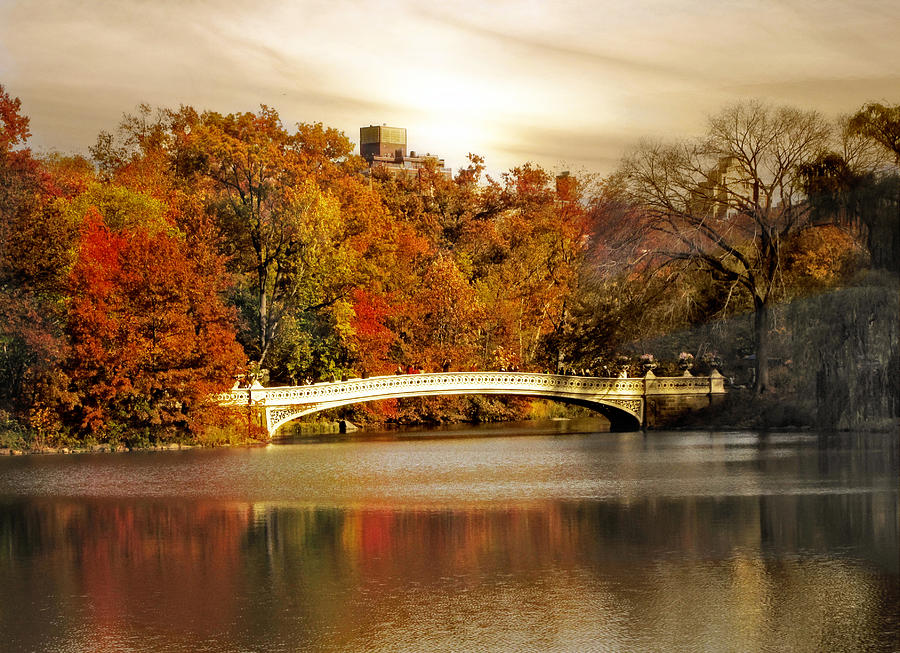 Golden Hour at Bow Bridge Photograph by Jessica Jenney