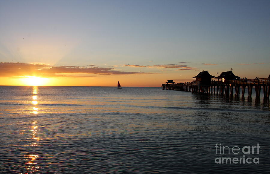 Golden Hour At Naples Pier Photograph by Christiane Schulze Art And Photography